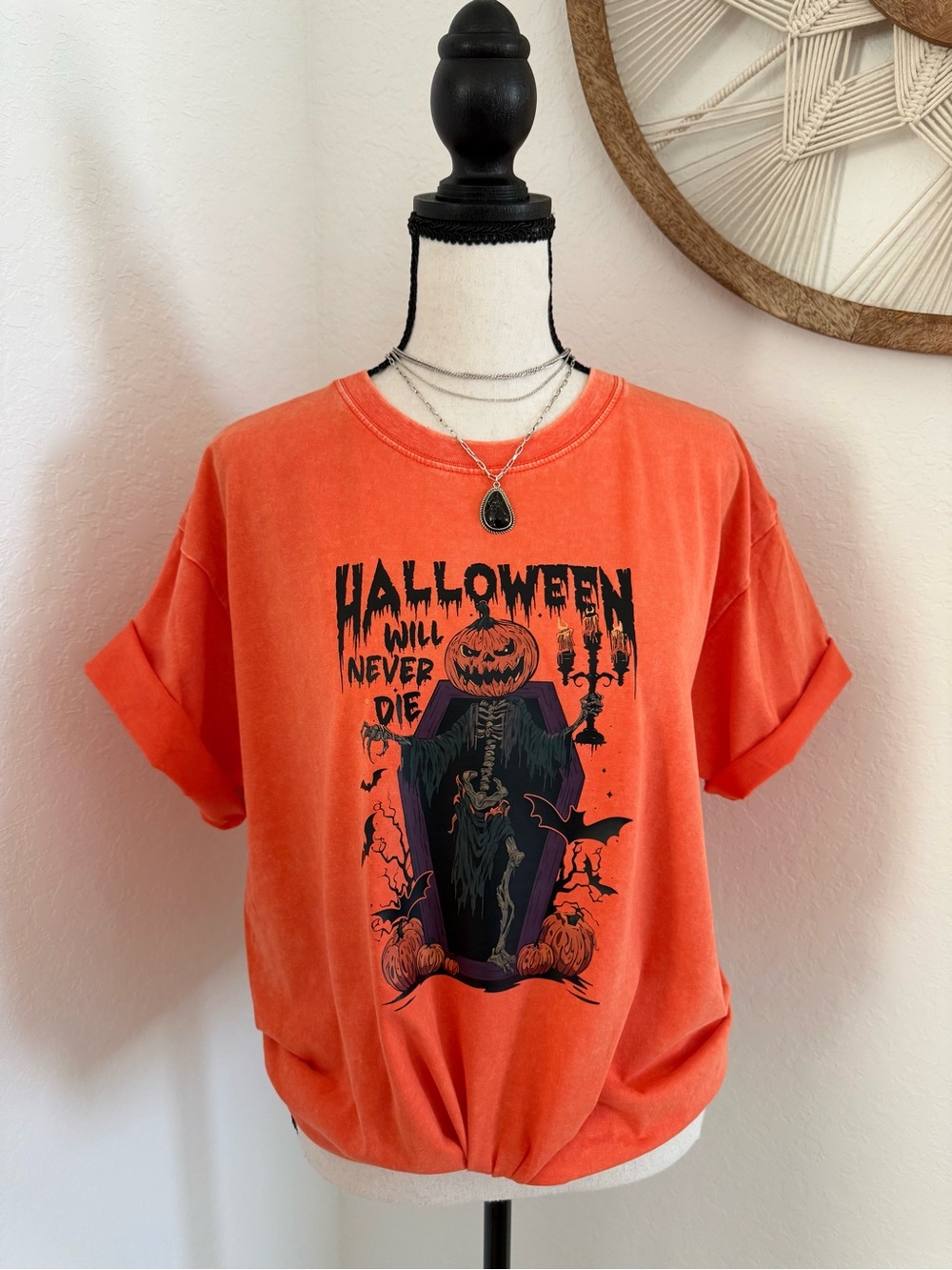 Halloween Graphic Orange Tee